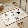 Bathroom Mats Cream Wind Diatom Mud Absorbent Pad Bathroom Entrance Mat Bathroom Toilet Quick-Drying Non Slip Carpet