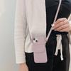 Crossbody Phone Case for iPhone 15,Card Holder PU Leather Coated PC Cover with Shoulder Strap