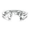 New 925 Silver Sausage Dog Ring For Women Fit Wedding Party Jewelry Gift