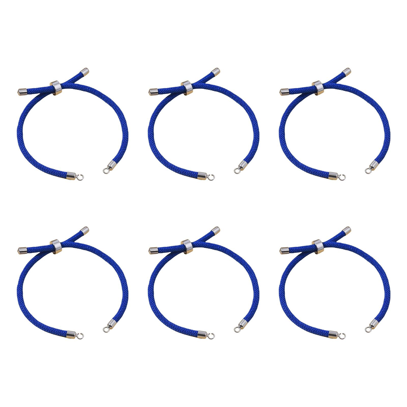 

Модный плетеный браслет своими руками Элегантные украшения для браслета из шнура Идеально подходит для изготовления украшений ручной работы и поделок из бисера темно-синий