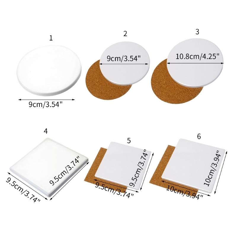 DIY Painting Coaster Cup Holders for Drinks Ceramic Car Coaster Car Product Round Sublimation Coaster Car Coaster