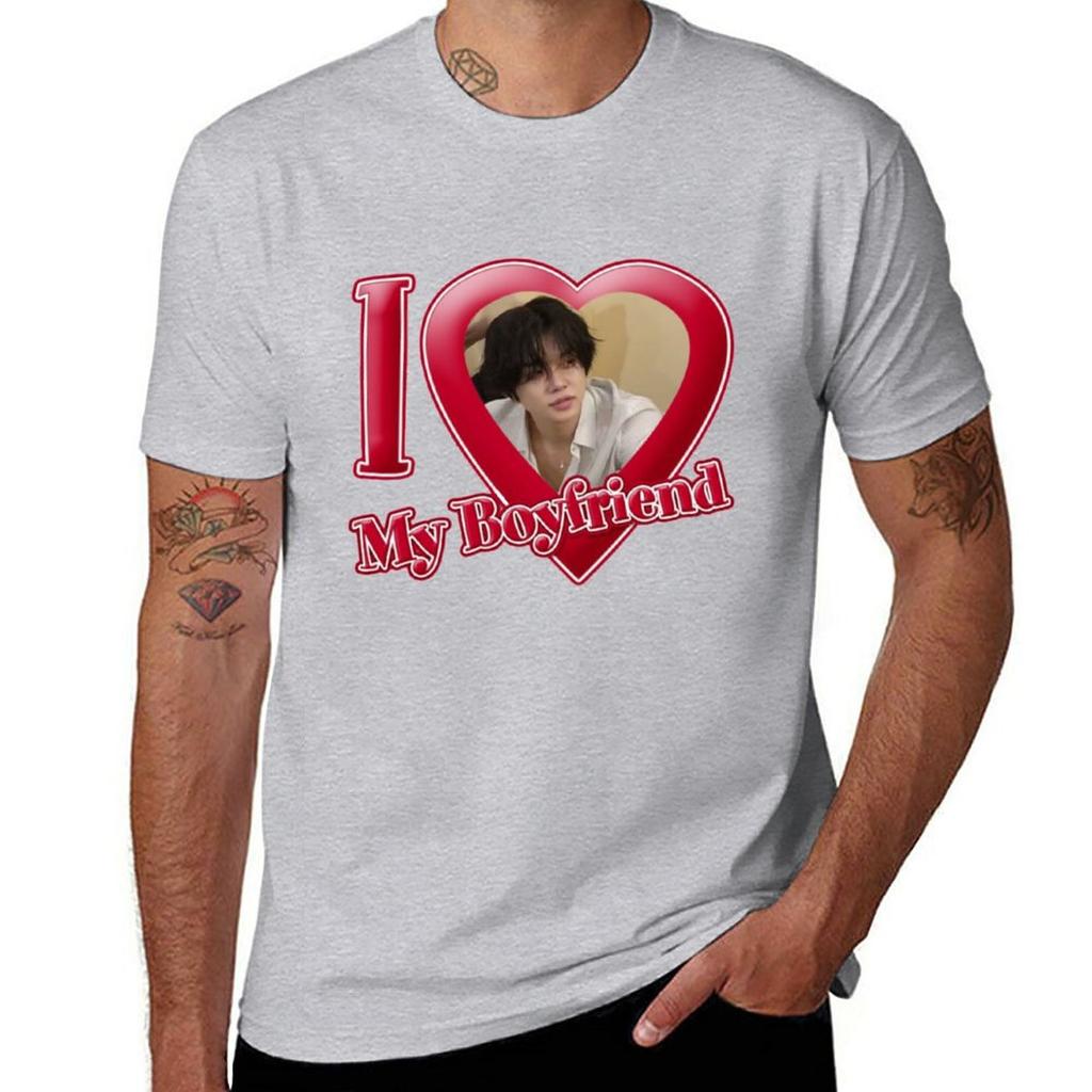 New Yeonjun TXT I love my boyfriend TShirt korean fashion cute tops plus size tops Tshirt men