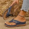 Ladies' Wedge Sandals -with Arch Support,Breathable,Solid Casual and Formal Daily Comfortable Slippers, Comfortable Flip Flops, Outdoor Beach Slippers