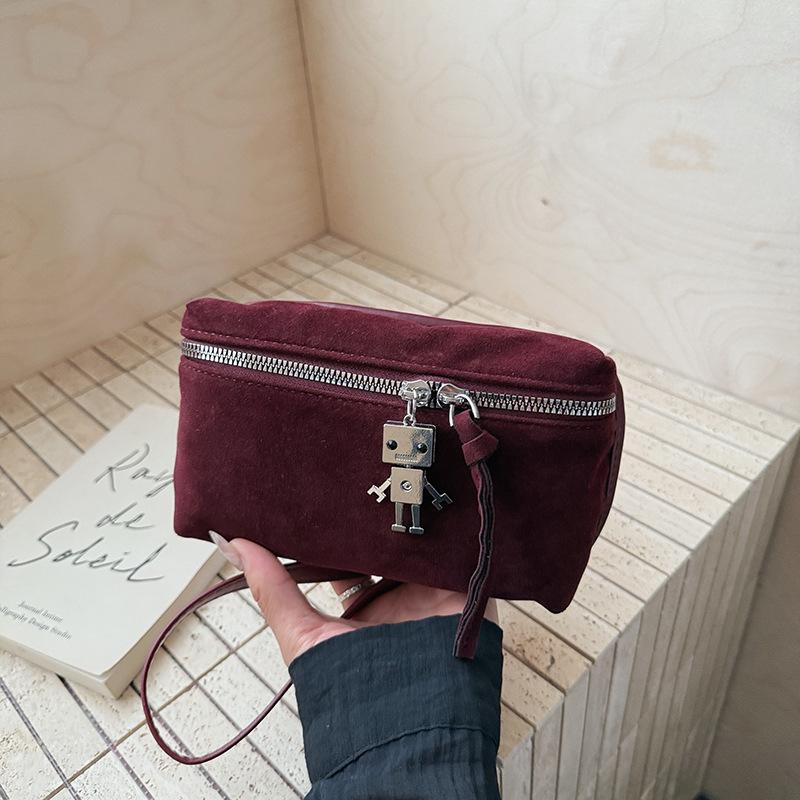 

Simple retro matte small square bag autumn and winter new exquisite versatile shoulder bag messenger bag красный