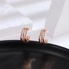 Rose Gold Geometric Women's Earrings: Unique Irregular Shape, Individually Packaged