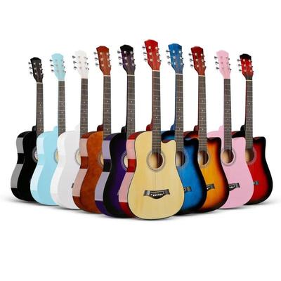 38-inch Folk Acoustic Guitar Beginners Practice Guitar and Popular Guitar