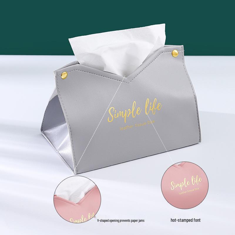 Girls' Leather Tissue Box Cover - Portable for Home, Car, or Living Room