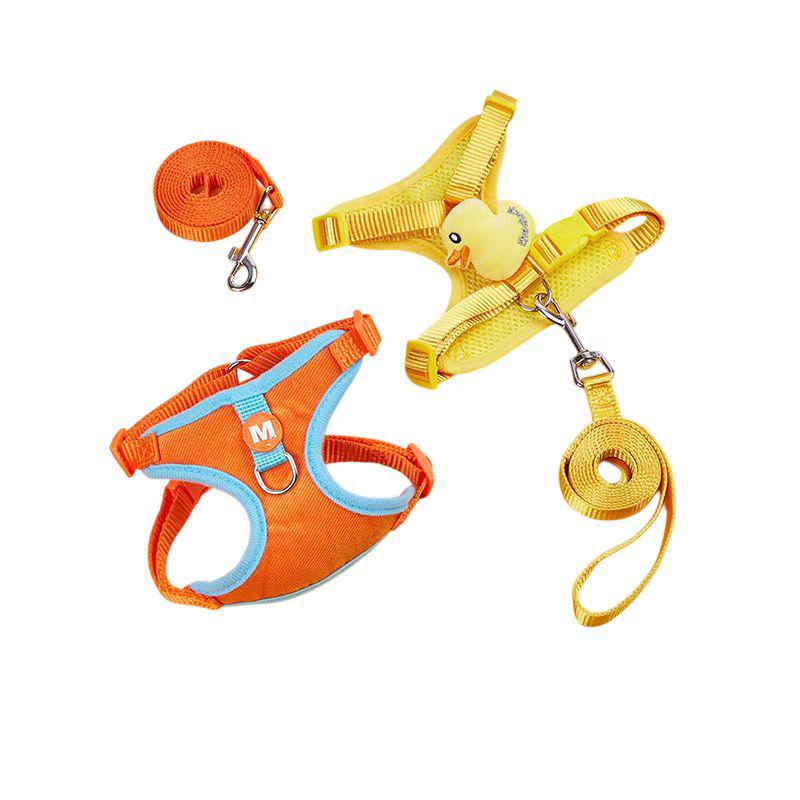 Cute Yellow Duck Anti-Escape Dog Leash & Adjustable Cat Harness Set