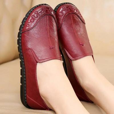 Women Leather Flats Female Flats Spring Shoes Comfortable Fashion Classic Women's Loafers Casual Leather Shoes