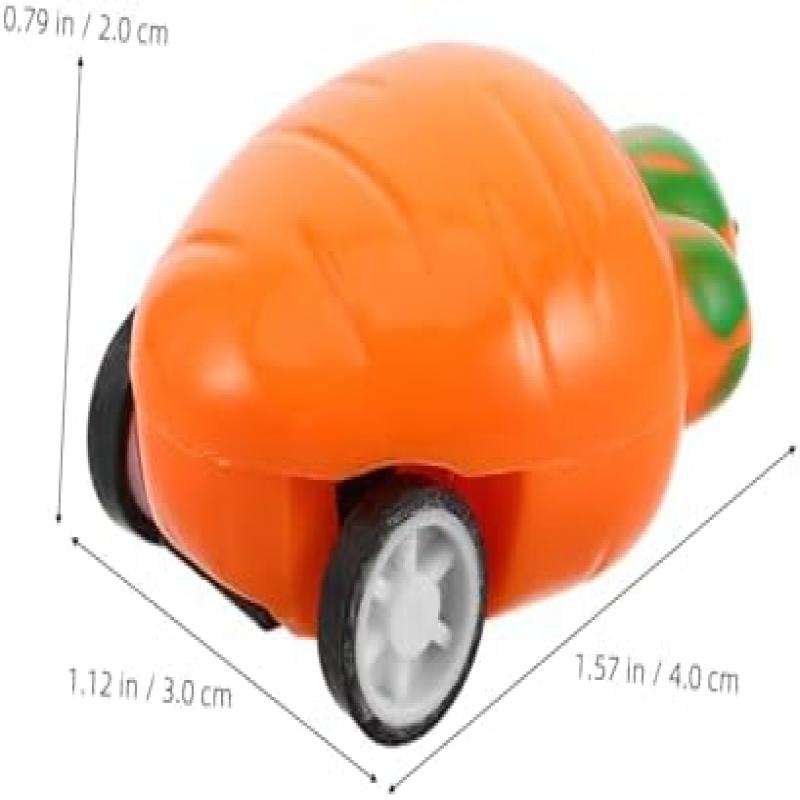 KONTONTY 50 Pieces Mini Pull Back Carrot Cars Toys for Easter Party, Kids Toy Vehicles Small Cars for Boys Girls