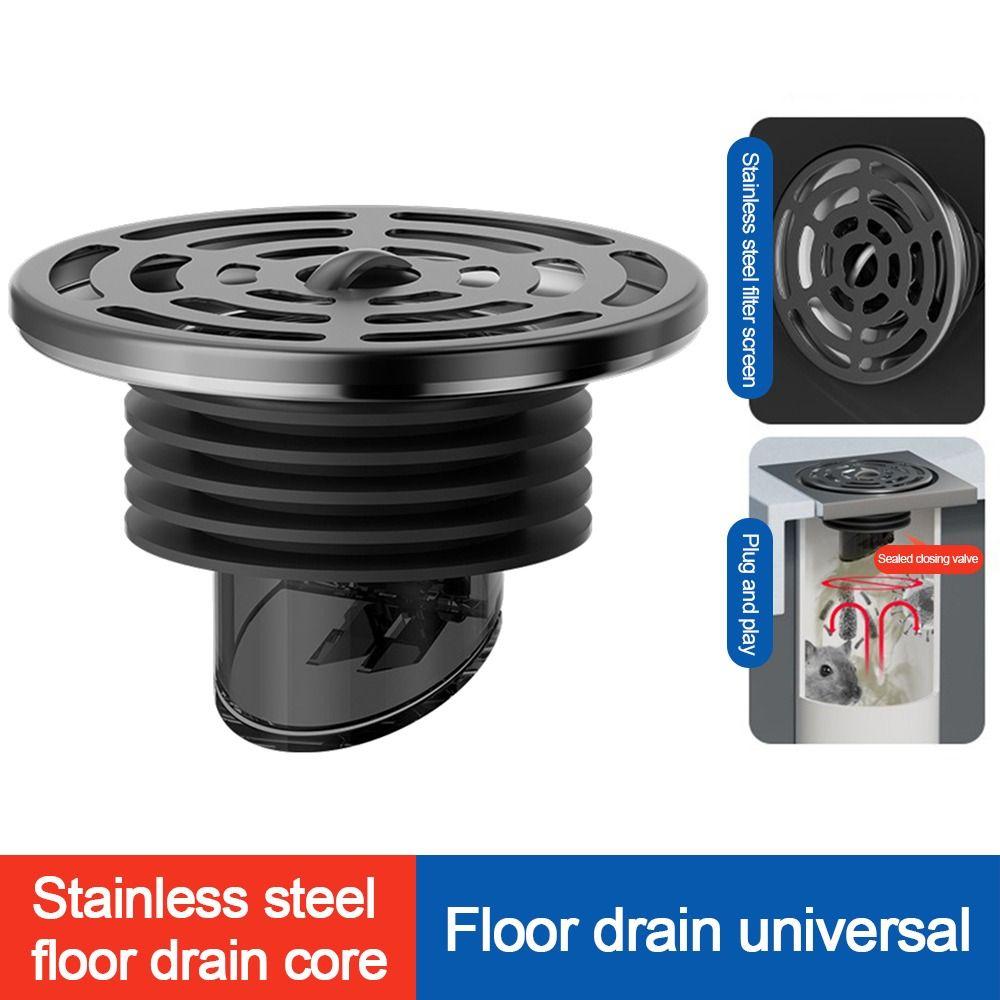 Stainless Steel Shower Floor Drain Core Anti Odor Insect Prevention Fast Drainage Floor Drain Removable Sewer Drain Filter Plug