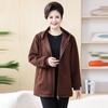 Moou Mom's Stylish 2025 Autumn Windbreaker for Middle-Aged Women
