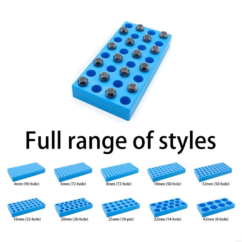 76HA Multi Slot Tool Holder Storage Box Milling Cutter Case Plastic Drill Bit Holder Tray Machining Center Tools