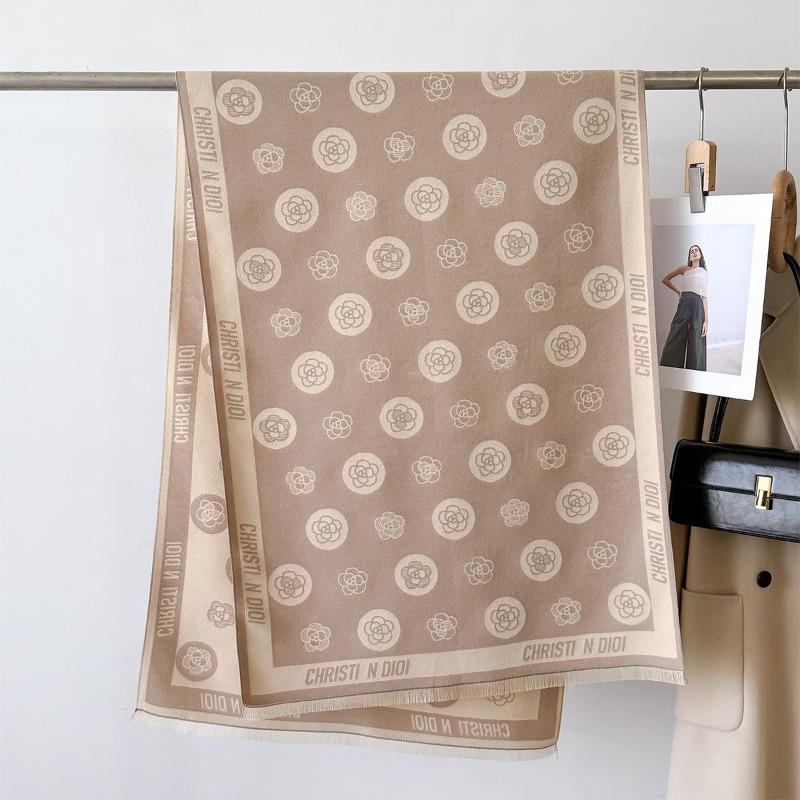 Love Plaid Imitation Cashmere Scarf for Women's Winter Scarf, Korean Version Core Yarn Shawl