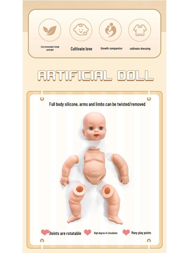 30cm Reborn Baby Girl Doll - Soft Vinyl Soothing Toy for Children