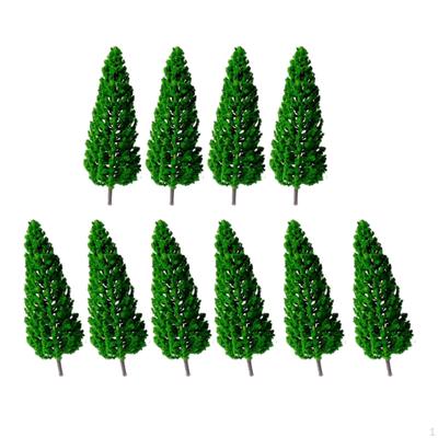 10 Pieces Model Trees Miniature Game Decor Layout Decoration Realistic Decorative Statue