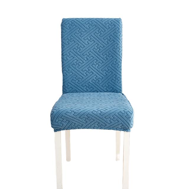 Dining Room Chair Covers Stretch Woven Jacquard Thick Plush 5 Styles String Pattern Chair Slipcovers Super Secure Chair Guard