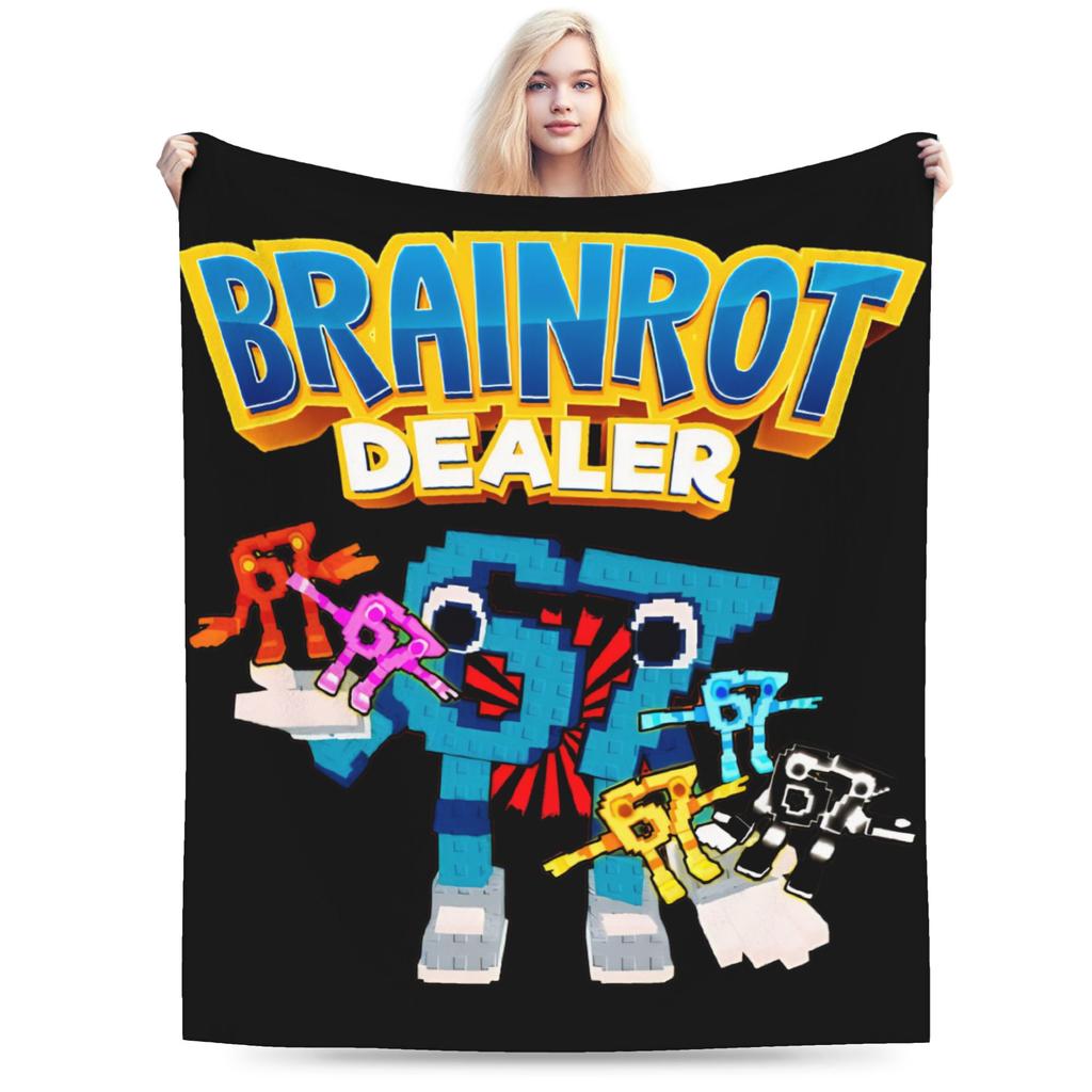Ballerina Uchina Funny Italian Brainrot Meme Plush Blanket Students Flannel Throw Blanket For Couch Sofa Bed Warm Bedspread