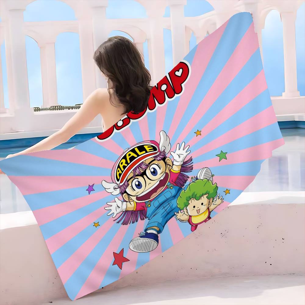 Dr S-Slump A-Arale-Chan Beach Towel Colorful Bath Towels For Girl Microfiber Quick Dry Custom Sand Free Beach Yoga Spa Gym Pool