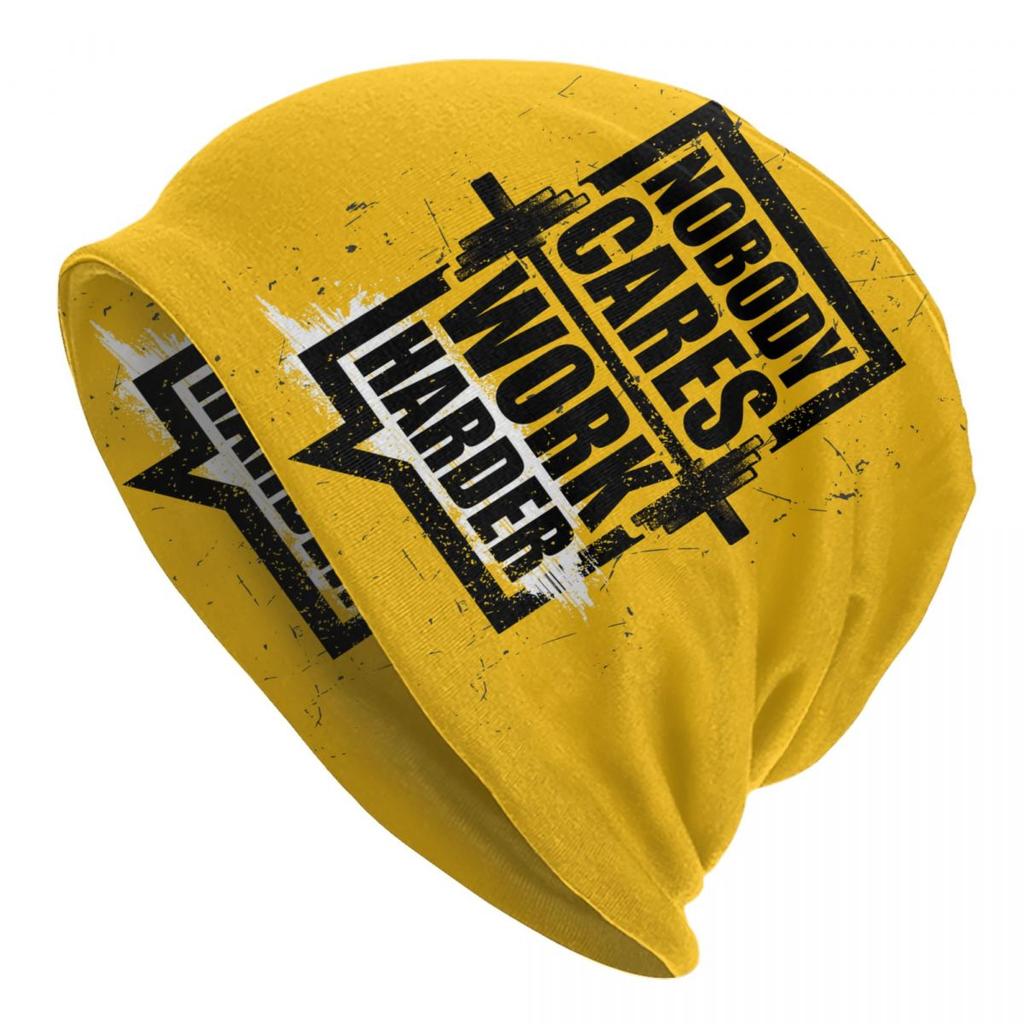 Custom No Pain No Gain Skullies Beanies Caps Unisex Winter Warm Knitted Hat Hip Hop Bodybuilding Fitness Gym Bonnet Hats Cap