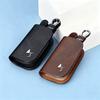 AJFJ2 Leather Citroën Key Fob Holder Car Key Case Protector for DS C3 C4 C5 Picasso Models - Premium Business Gift (Black/Brown)