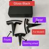 ABS 1PCS 2PCS 3PCS Car Front For Tesla ModeY Model3 Hood Cover  Emblem h Sticker Styling  Body Rear Trunk Badge Decal Accessories