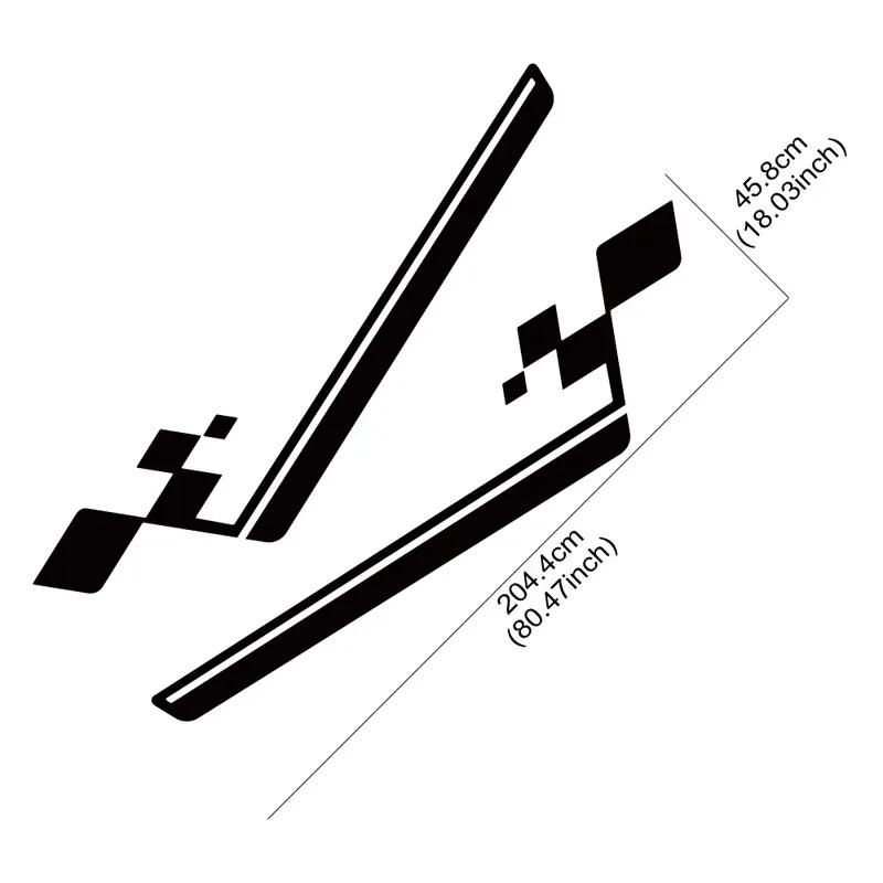 2PCS Car Side Door Skirt Stickers For Renault Clio RS R.S. 18 4 5 2012-2024 Racing Style Vinyl Decals Car Decoration Accessories