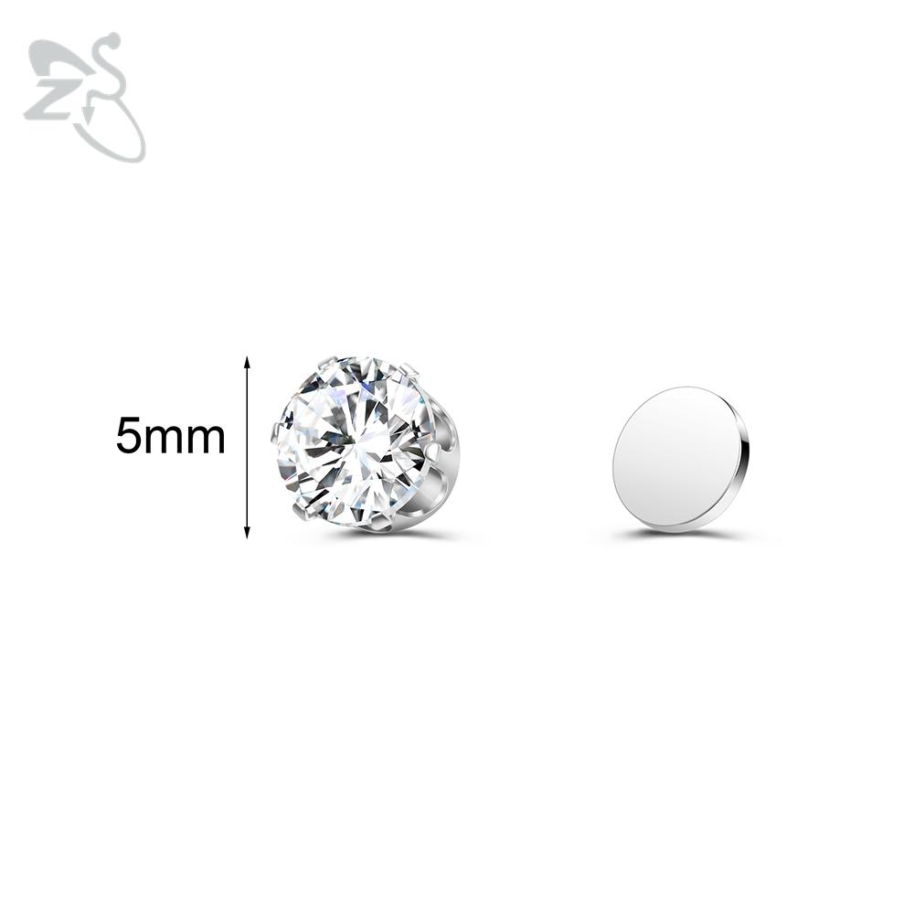 

ZS 1 Piece Magnetic Clip-on Earrings Star Heart Shape CZ Crystal Ear Clip No Piercing Ear Stud No Pierced Earring Jewelry 4-8MM