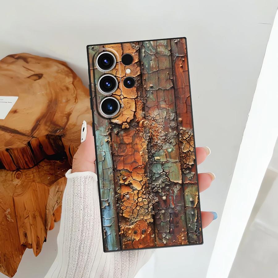 Retro Rust Case for Samsung Galaxy S25 S24 Plus S20 Ultra S21 FE S23 Note 20 8 9 10 S10 S9 S26 Funda Phone Cover