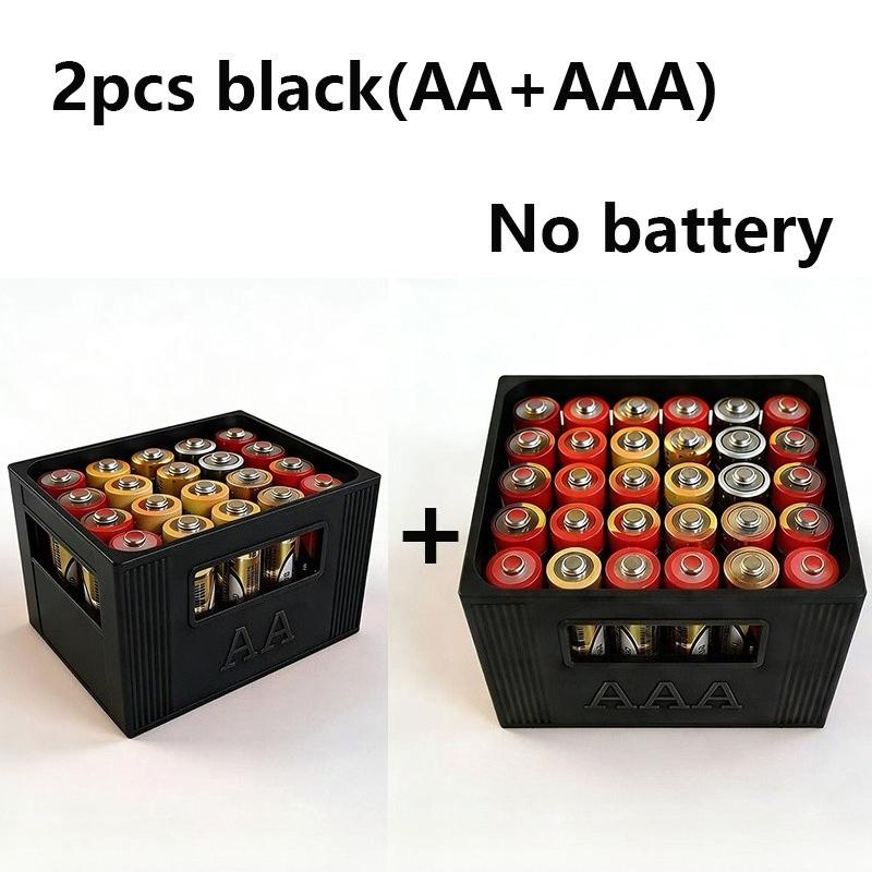 Kostengünstige robuste stapelbare Kunststoff-Batterieaufbewahrungsbox - Große Kapazität 30/20 Fächer Batterieorganizer Geeignet für AAA/AA-Batterien