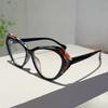 Fashion Cat Eye Glasses Women  New Fashion Multi-color Rim Eyeglasses Trendy Chic Design Blue Light Blocking Eyewear