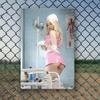 Vintage Pink Nurse Metal Sign - 8x12 Inch Wall Decor with Pre-Drilled Holes, Retro Medical Theme for Home/Bar/Garage/Club/Restau