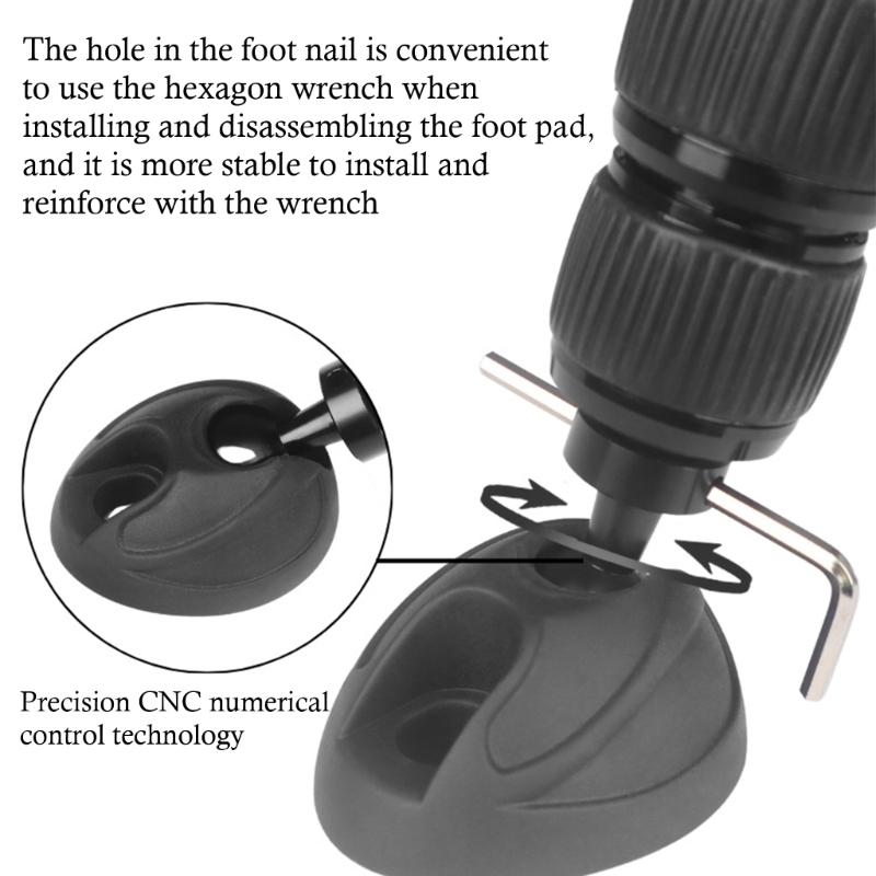 1Pc/3pcs Quick Install Nonslip Tripod Base Pad Compatible for 3/8 Thread Tripod Legs Rubber Aluminum Alloy Construction