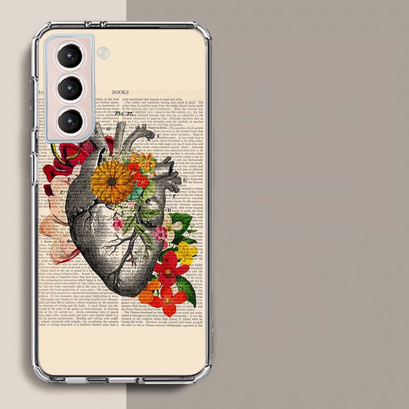 Medical Human Organs Brain Meridian Kidney Phone Case For Samsung S25+ Edge Galaxy S24 FE S23 Ultra Capa Shell S22+ S21 Plus S20