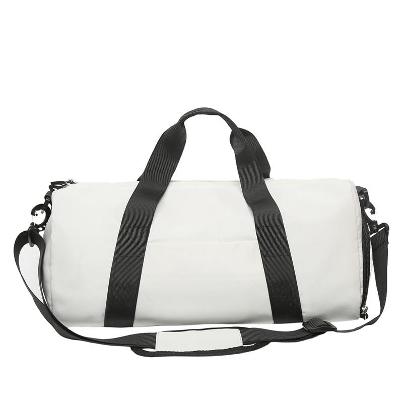 

Sports Gym Bag Luggage Bag Dry and Wet Separate Short Distance Handbag Travel Bag Solid Color білий