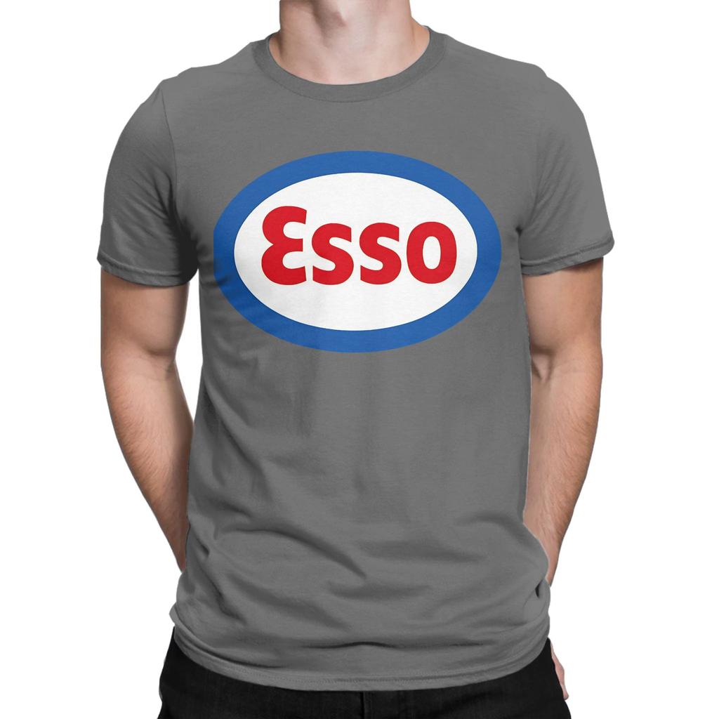 Classic Esso Petrol Diesel Fuels Logo Graphic Funny 100 Cotton Tshirt Esso Tees Tops For Unisex