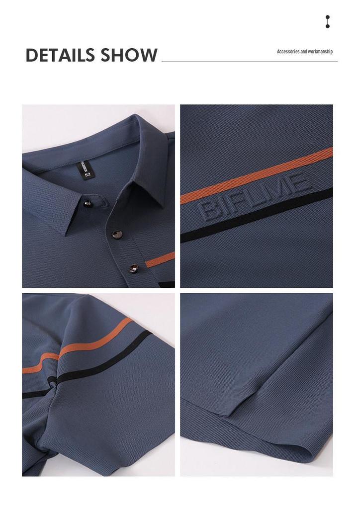 Dad's Summer Ice Silk Quick-Dry Sportswear Set - Men's Short Sleeve Father's Day Outfit