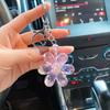 Lady Personalized Keychain With Crystal Floral Design Perfect Accessory For Bag