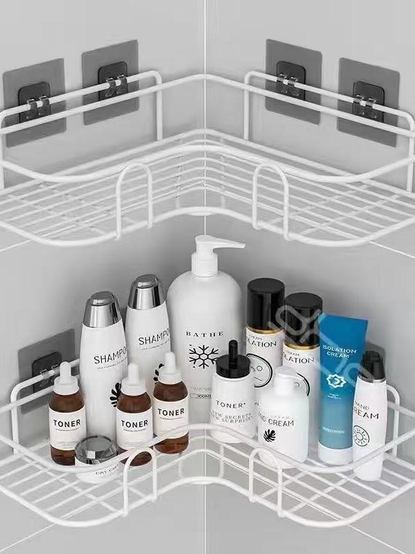 Wall-Mounted Corner Bathroom Shelf - Toilet Vanity Storage Rack