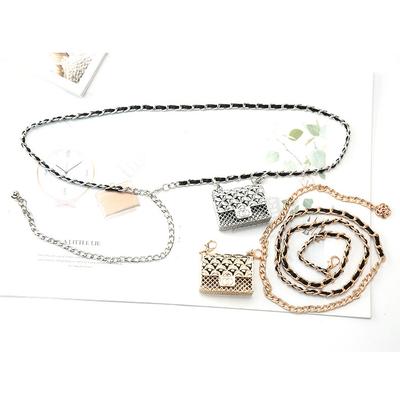 Book With Waist Chain Accessories Women'S Mini Metal Bag Decorative Chain Belt Belt Bag