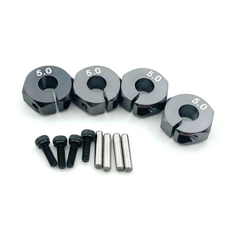4 Pcs Aluminum 5/6/7mm Thickness Wheel Hex 12mm Drive Hubs With Pins Screws For RC Car Crawler Trucks HSP Tamiya Traxxas Slash