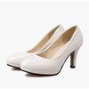 Fashion New Women High Heels Patent Leather Pumps Dress Shoes Shallow Slip On Round Toe Female Sweet Wedding Party Fashion Shoes Ladies