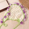 Floral Dreiecksturban Blume Frauen Haarschal Elegant Gestricktes Stirnband Kinder