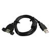 USB 2.0 Male To Female Extension Cable with Mounting Ears, Panel Mount USB a Extender Cord for Cabinet Chassis