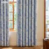 1 Stück LOZUJOJU Vorhänge im nordischen Landhausstil, blau bedruckt, mit blickdichten Vorhängen für Schlafzimmer, Wohnzimmer, Balkonfenster zur Heimdekoration