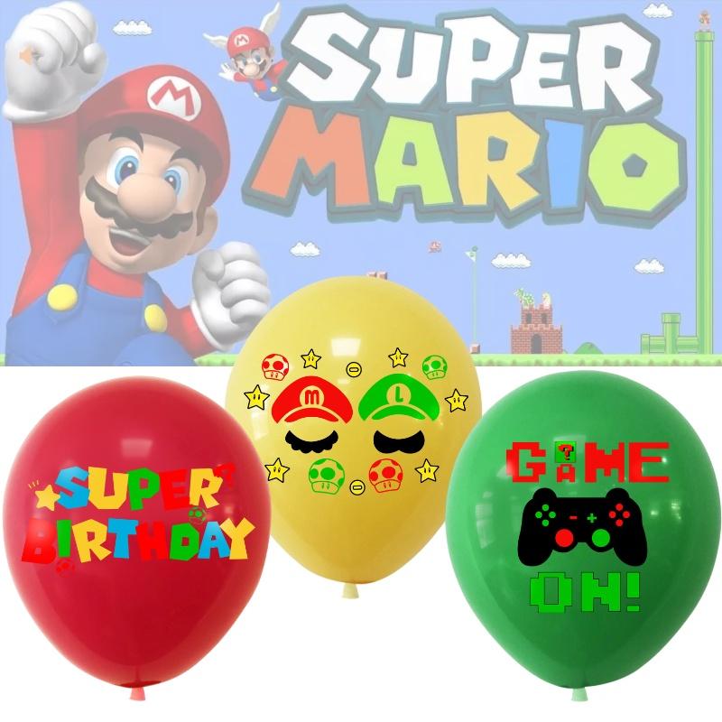 Popular Mario Latex Balloons For Cross-border Sales Super Mario Themed Party Decorations