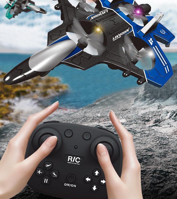 Remote Control Four-Axis Foam Model Aircraft with Stunt Capabilities