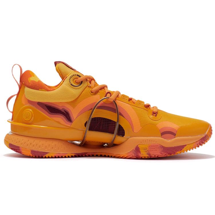 New LINING Speed 8 Premium Basketball Shoes Men Low Top Mango Orange Yellow ABAR071-6