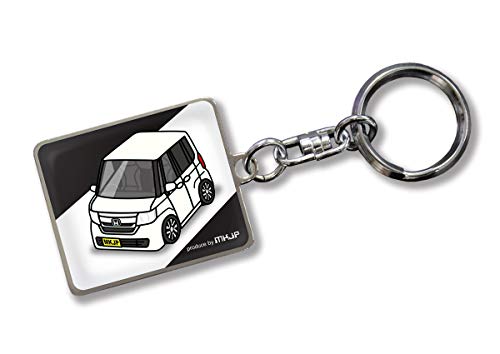 MKJP Honda N-BOX JF3 Custom Key Holder, Base: Black, white