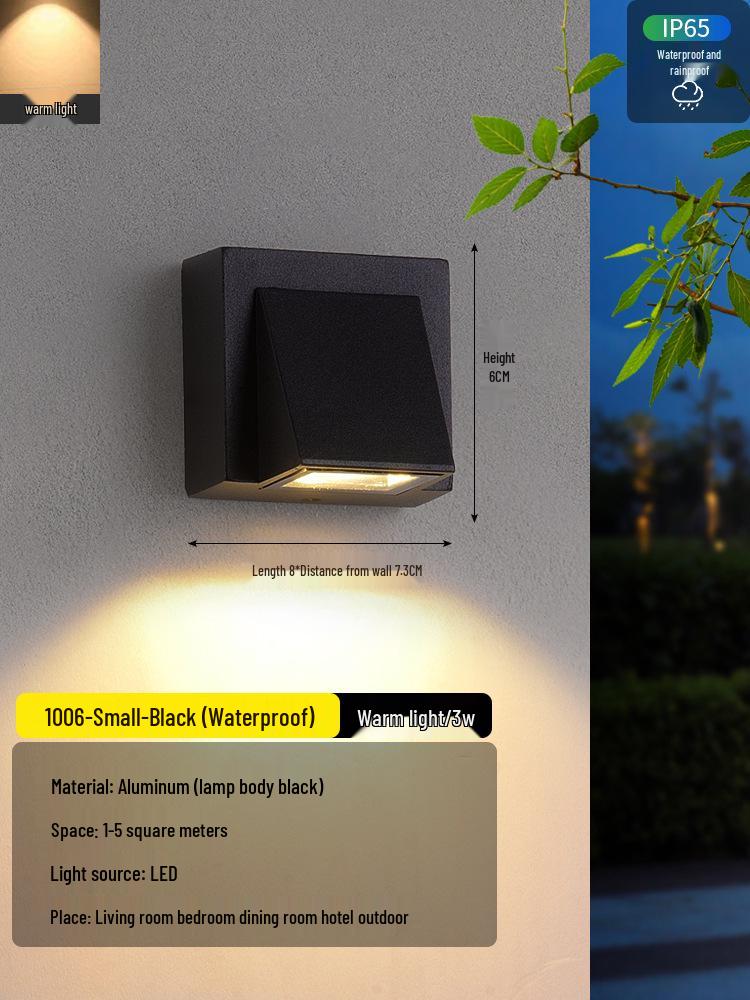 2025 Sleek LED Wall Lamp: Waterproof Bedside, Living Room, Outdoor & Entrance Decor